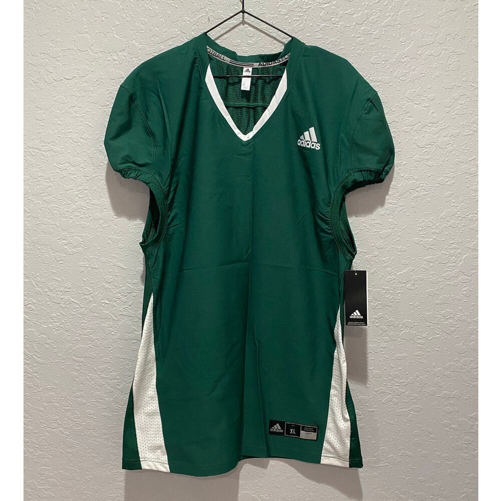 Adidas Woven Stock Football Jersey Dark Green White GG7396 Size XL NWT